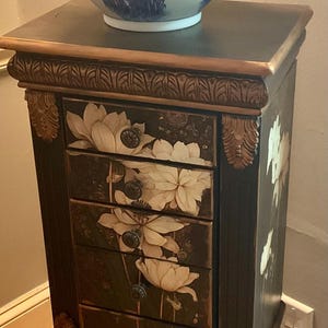 Beautiful Refinished Jewelry & Keepsakes Armoire / Cabinet - SOLD - EXAMPLE ONLY!