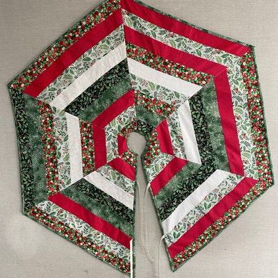 Holly Jolly Tree Skirt Quilting Pattern From A Bright Corner BRAND NEW ...