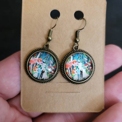 Artistic Pendant, Mushroom and Nude Pendant, Mushroom Jewelry, Nude