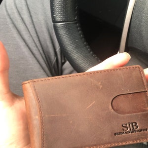 Noir Homme deux volets d'embrayage sac à main portefeuille Business ID carte de crédit titulaire organisateur 