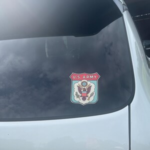 Round US Army Proud Son of a WWII Veteran Sticker (World Ward 2 Vete