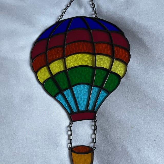 Hot air Balloon sun catcher, window decal, rainbow maker, sticker, hol –  Robinscraftsuk
