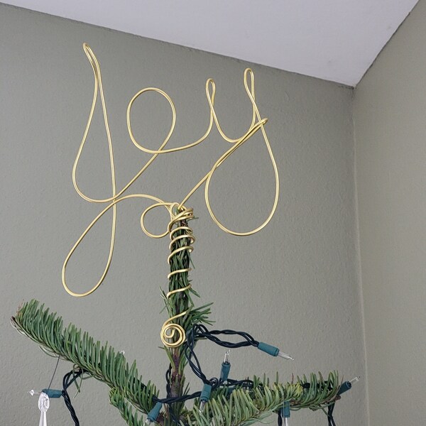 Joy Christmas Tree Topper - Etsy