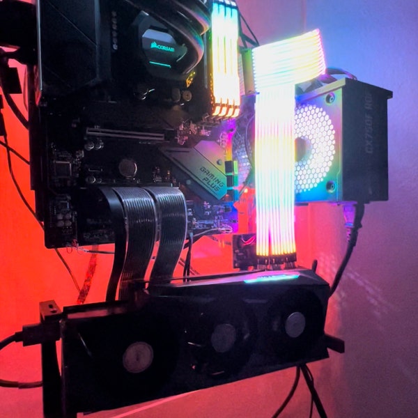 Ripe3d Quad External GPU Graphics Card Stand for DIY Mining Rig, Multi ...