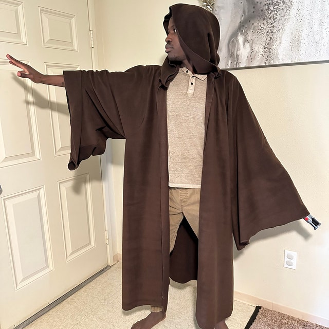 Star Wars Cosplay Jedi Cloak Jedi Snuggie Sith Lord Cape Starwars Comicon Apparel Fleece Coat W Bell Sleeves Hood Vadar Etsy