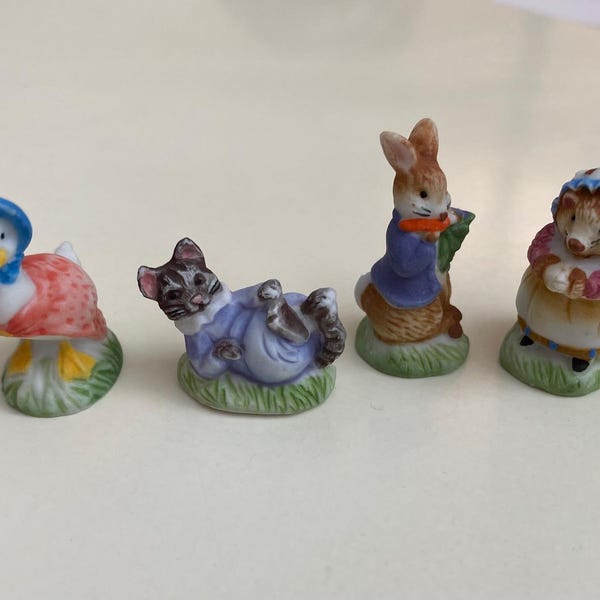 Tiny the Tail of Peter Rabbit Beatrix Potter Figurines: Mittens Kittens ...