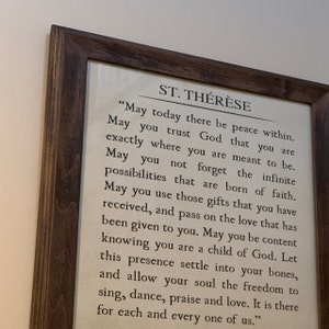 St. Therese Quote Print May Today There Be Peace Within | Etsy St. Therese Quote Print May Today There Be Peace Within | Etsy