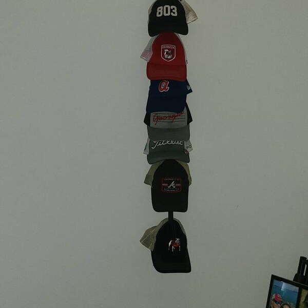 Mini Woodstock Hat Rack for Baseball Caps 4 Hat Display Holds 4 Hats ...