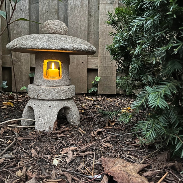 ライト・ランタン GYOKUZA LANTHAN STAGE otebocrafts Hypertufa Garden Lantern 18