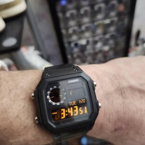 Custom Casio AE1200 Watch - Negative Display Mod -world Time
