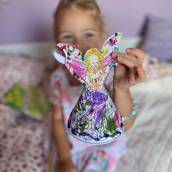 Paper Fairy Dolls: Printable Craft Activity for Kids (PDF) - Etsy