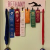 Personalized Swim Ribbon Holder Award Display With Hooks/clips - Etsy