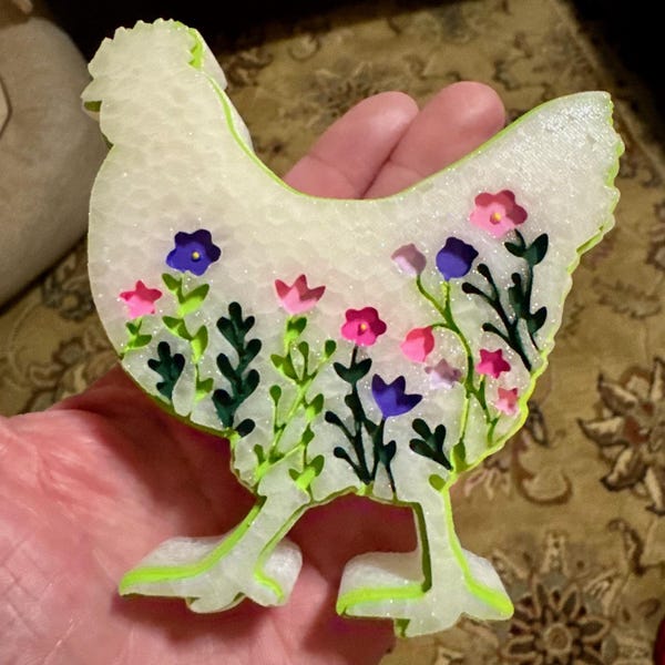 Floral Chicken Car Freshie Mold - Etsy