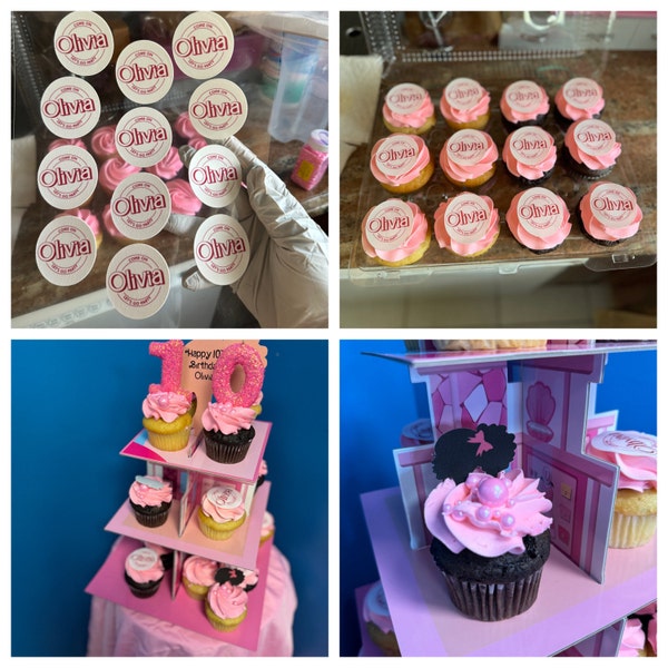 Custom Printed or Cardstock Cake Toppers for Cakes. One Piece Toppers ...