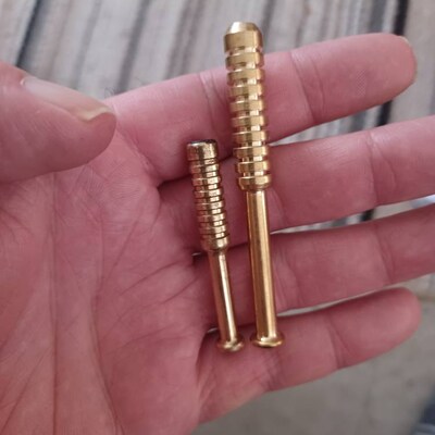2 & 3 Brass One Hitter Bats Solid Brass Lasts a Lifetime-yes-these Are