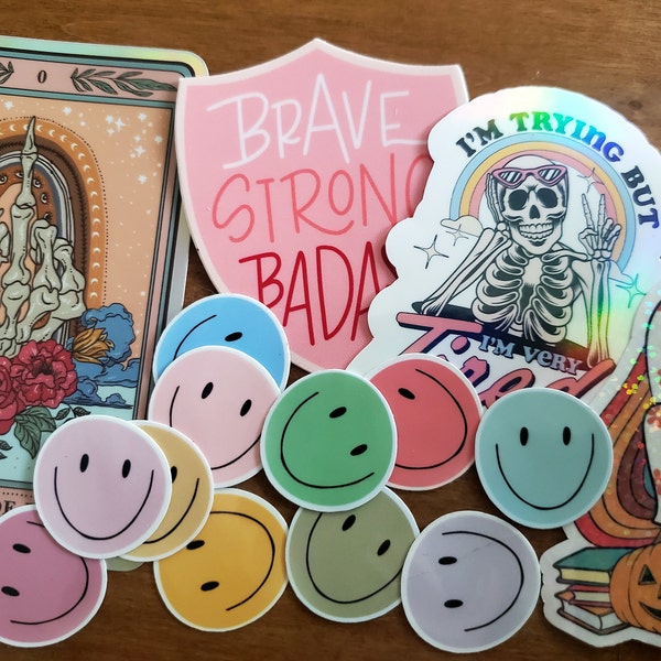 Mini Smiley Face Stickers - Etsy