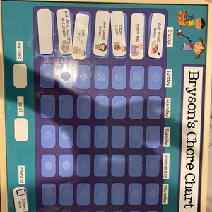 weekly kids calendar schedule activity chore chart etsy