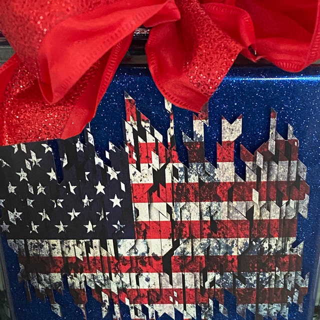Decus Ripped USA Flag L 2637 // Sticker OEM JDM Style
