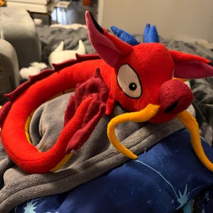 首に巻くドラゴンのぬいぐるみの縫製パターン.pdfチュートリアル