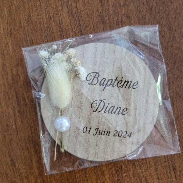 Magnet Bois Pour mariage / baptême , cadeau pour invité mariage - Etsy ...