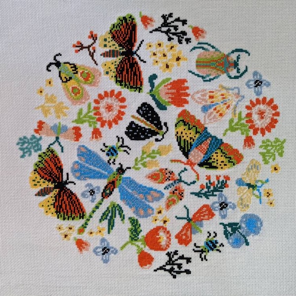 Unique Insect Set Cross Stitch Pattern PDF - Instant Download - Beetle ...