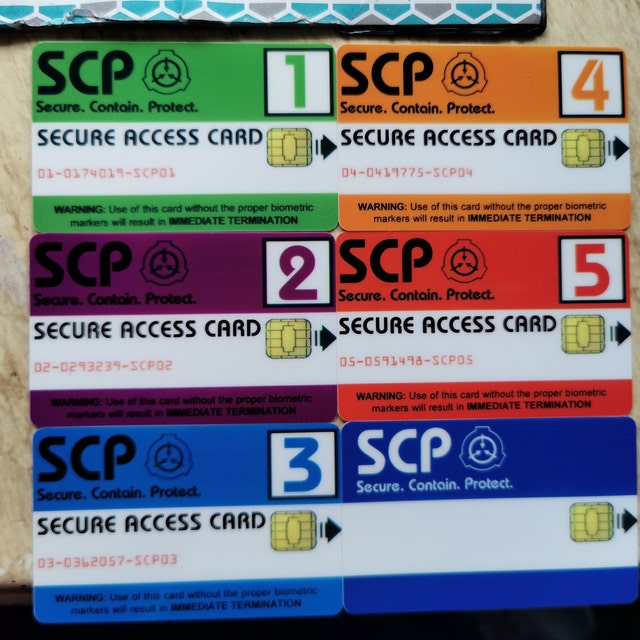 1pc Number 5 Level 5 Scp Foundation Identity Key Card For Role-playing  Access Authorization Card