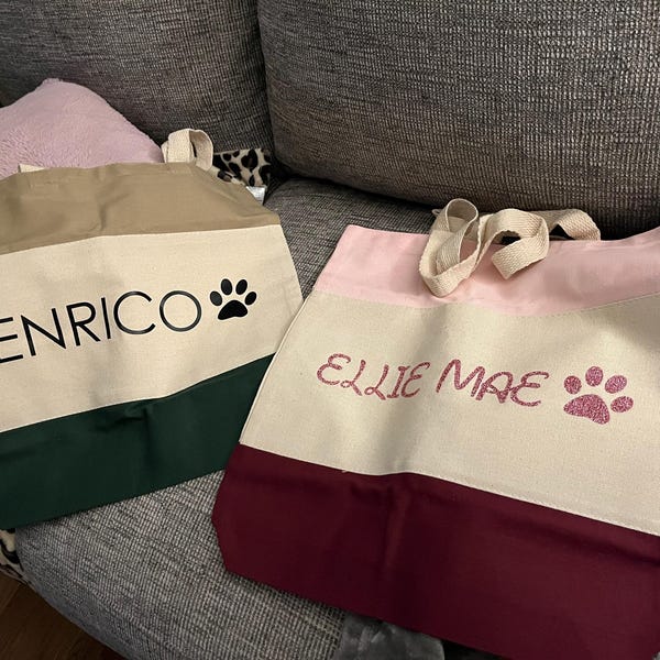 Elegant Pet Mom - Personalized Custom Leather Bag