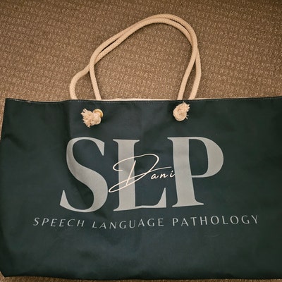 "Instant Speech Therapist" Natural Canvas Tote Bag - Reusable Shopping Bag With Fun Graphic, CafePress