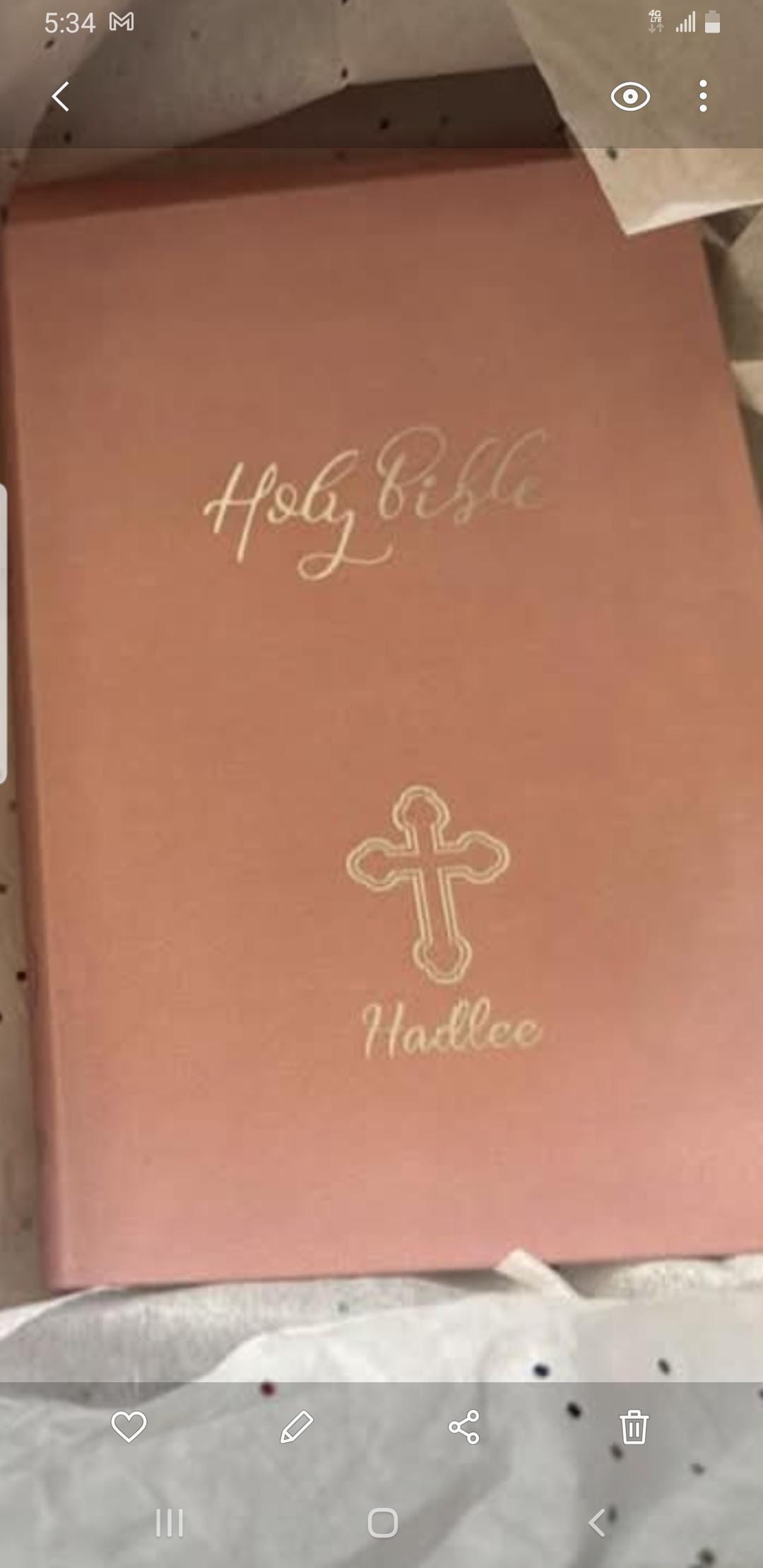 Personalized Create Your Own Children's Bible - Religious Gift - KJV Bible - Keepsake For Baby - Children's Bible - Choose Pink or Blue