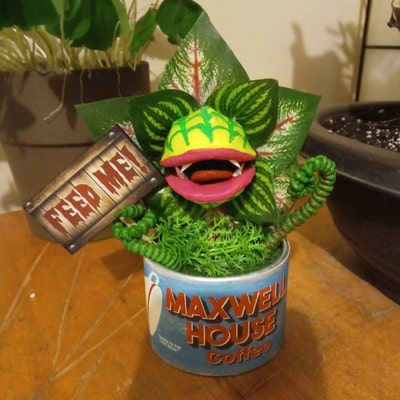 Little Shop of Horrors Audrey 2 Coffee Can Sculpture 6 Inches Tall Feed ...