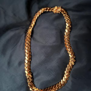 Cuban Link Chain 15MM Solid Handmade Jewelry Miami Style, Birthday Fathers Day Anniversary, HipHop Jewelry, Rose Gold Plated, Gift For Him