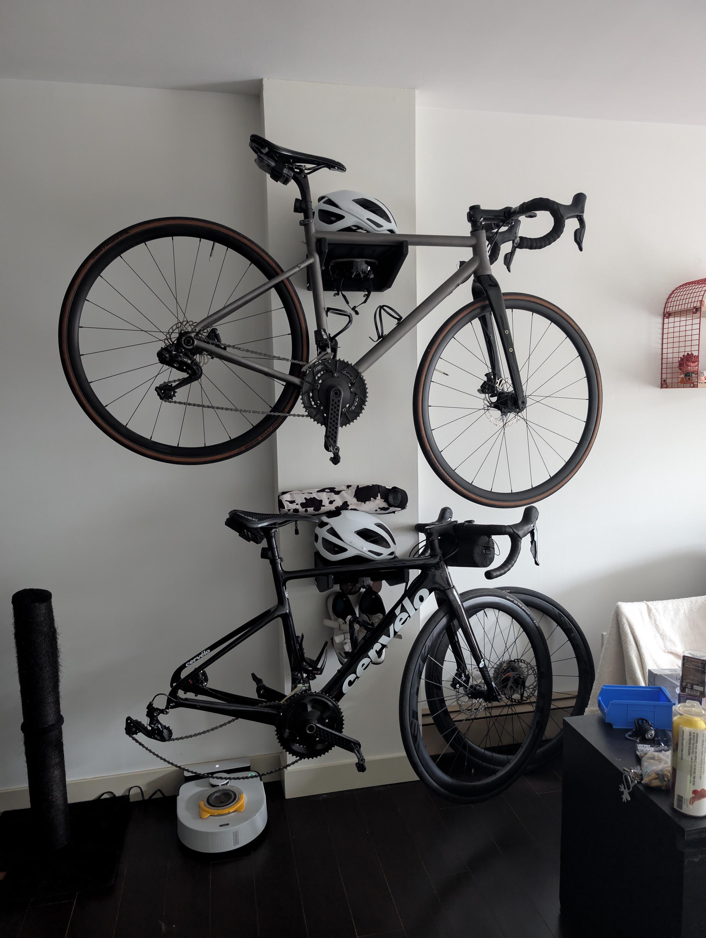 Bike Wall Mount with Helmet Holder, Glasses Stand & Shoe Storage, Bike Wall Mount, Bike Wall Rack, Bike Shelf, Bike Storage