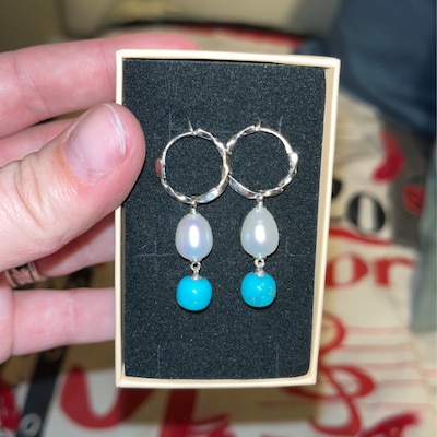 Freshwater Pearl Sparkle Dangle Earring