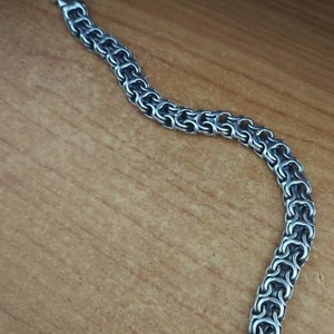 Byzantine Mens Bracelet Chain Solid 925 Sterling Silver Woven Kardinal Byzantine Mens Bracelet Chain Solid 925 Sterling Silver Woven Kardinal