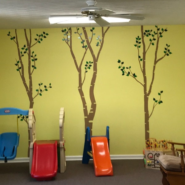 Large Wall Birch Tree Decal Forest Kids Vinyl Sticker Removable With ...