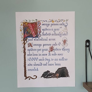 Simple Hobbit Illuminated Manuscript Print