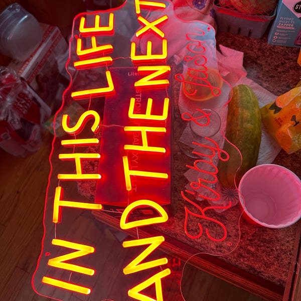 In This Life and the Next Neon Sign,custom Gothic Wedding Neon Sign ...