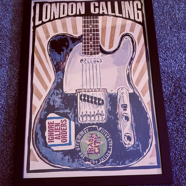 Joe Strummer / Clash Guitar Tribute Poster - 12