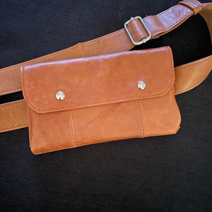 Vintage Leather Waist Pack With Studs - Etsy