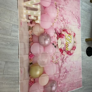 CHTENG - Striscione di compleanno per baby shower, decorazione per