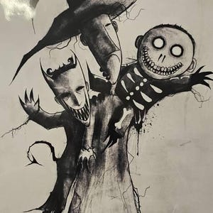 Tim Burton's Lock Shock Barrel Art Print: Creepy Whimsical