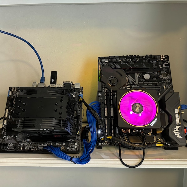 Motherboard Crypto Mining Test Bench With GPU Stand / Desktop PC and ...