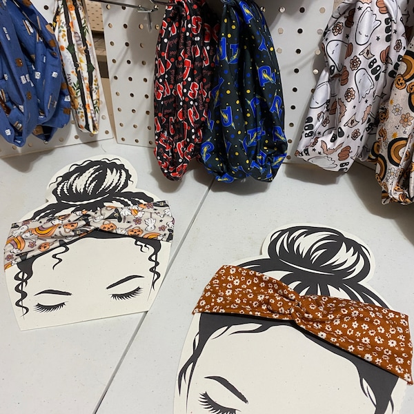 PRINTABLE Headband Display Template - ADULT - Digital PDF - Messy Bun ...