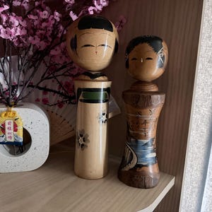 Vintage Japanese Kokeshi Dolls | Japanese Wooden Kokeshi dolls