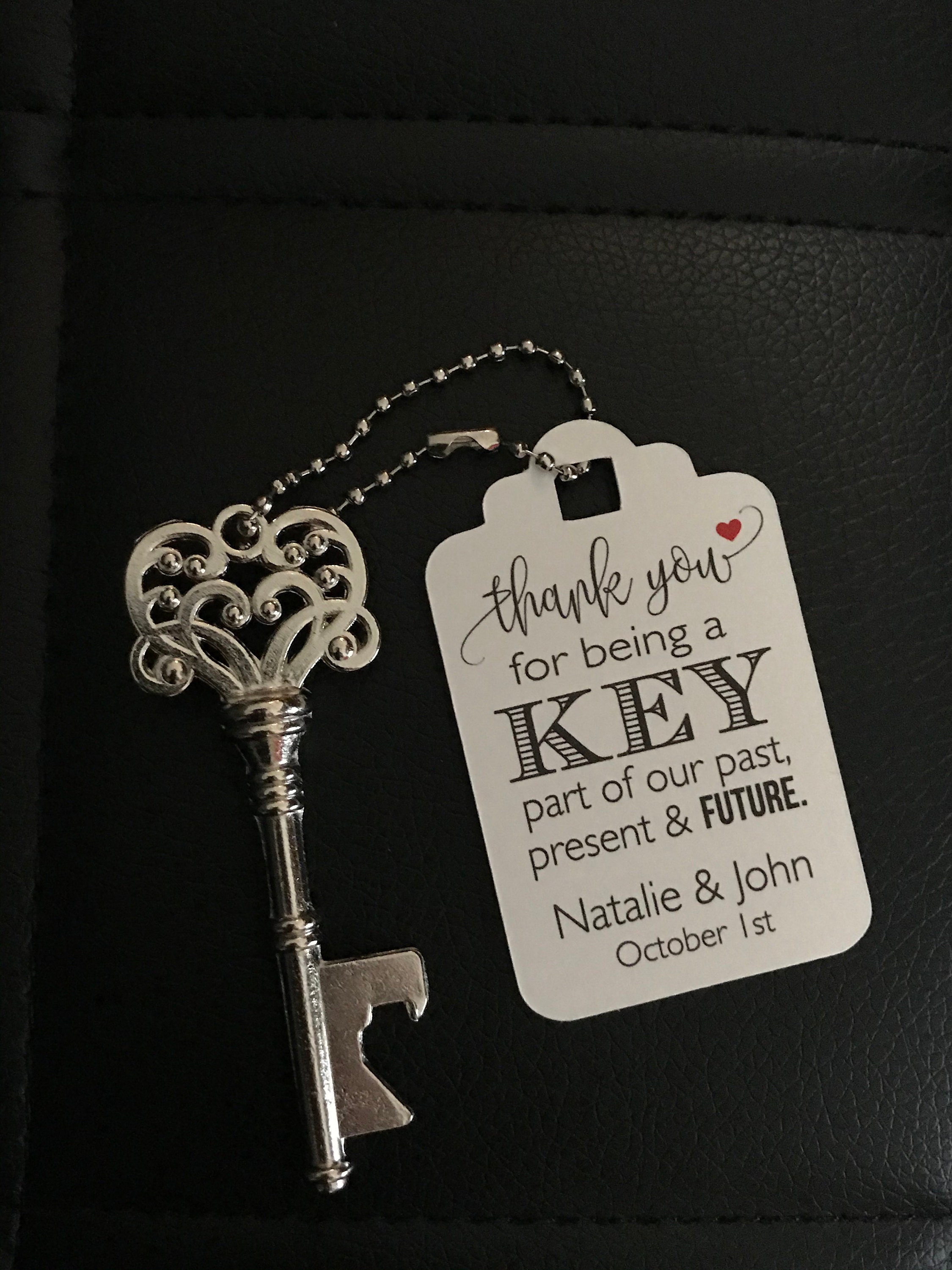 Skeleton Antique Key Bottle Opener AND Tags, Wedding Favors, Key Favor Tags, Wedding Tags, Antique Keys, Set of 24
