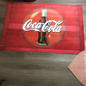 Coca Cola Rug: Red Retro Wood Design, Modern Area Rug - Etsy