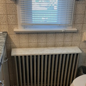 Radiator Top Bianco Carrara White Marble Gray Veining Custom Cut Cover ...
