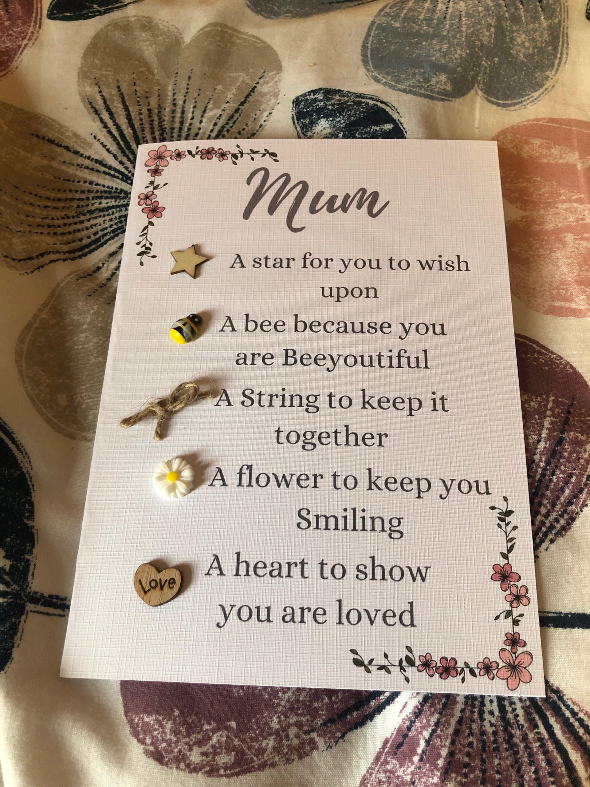 Mummy mothers day card, token gift, appreciation gift, mothers day gift for mum, gift for mummy, birthday gift for mum