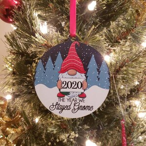 2020 The Year We Stayed Home Christmas Ornament 2021 Lockdown Christmas Gift Stocking Stuffer Covid Gift 2020 Funny Ornament Gift for Family photo