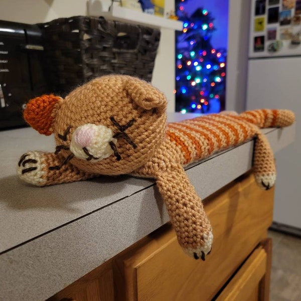 Stiped Cat Pattern Crochet Cat Pattern – Sleepy Striped Amigurumi Kitty, Easy PDF Tutorial ...